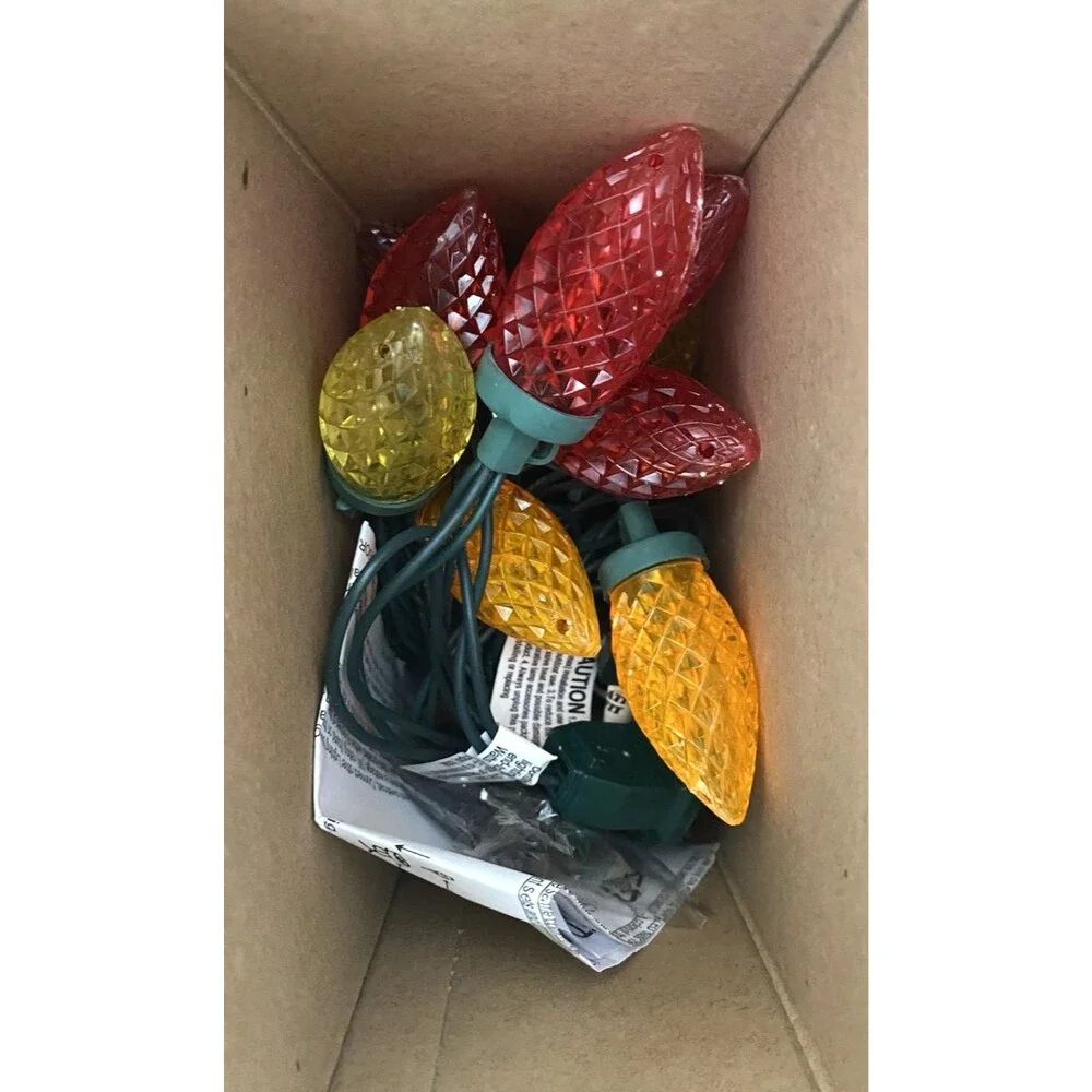 Lot of 5 Wondershop LED Faceted C9 String Lights 25ct Multicolor 16ft Indoor Out